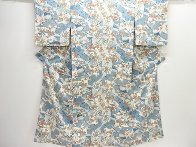 読み本模様小紋着物